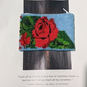 rose design Beaded coin purse